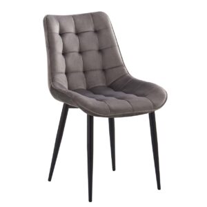 Suki Fabric Dining Chair – Dark Grey