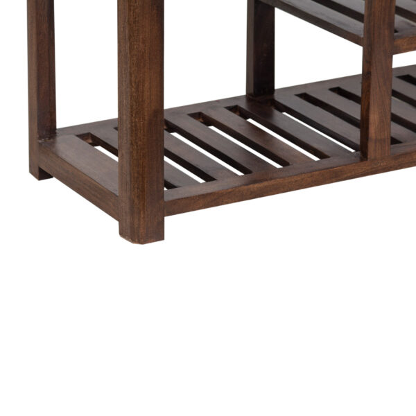 Parker Acacia Wood Shoe Bench