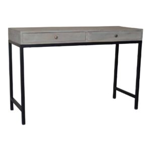 Philips Mango Wood Console Table With 2 Drawers – Burnt White