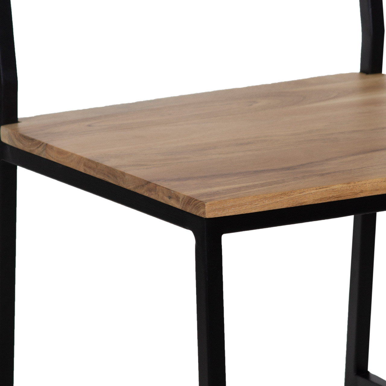 Pike Acacia Wood Metal Dining Chair Oxy