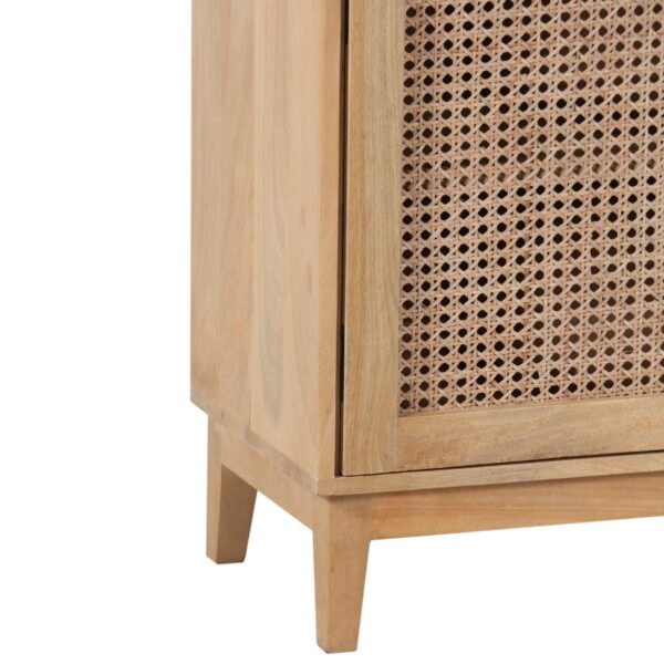 Poland Mango Wood Cane 2 Door Cabinet