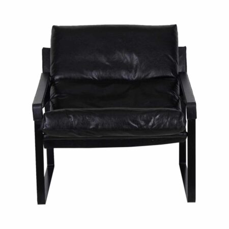 Porgabi Metal Buff Leather Lounge Chair in 3 Colours