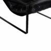 Porgabi Metal Black Buff Leather Lounge Chair