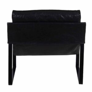 Porgabi Metal Black Buff Leather Lounge Chair