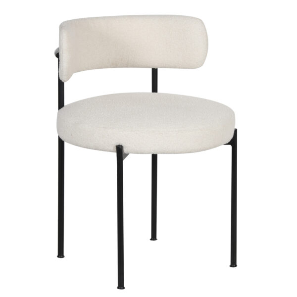 Portia Metal Chair Uphostered Dining Chair