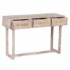 Rattan 3 Drawer Mango Wood Console Table