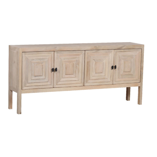 Reevira Mango Wood 4 Door Sideboard