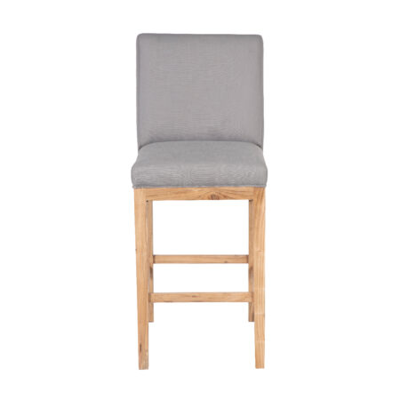 Remmy Acacia Wood Fabric Bar Chair – Natural / Archer Charcoal