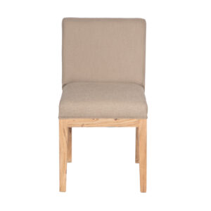 Remmy Acacia Wood Fabric Dining Chair – Natural / Archer Grey