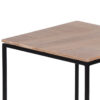 Robias Walnut Veneer Metal Square Side Table