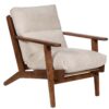 Ronan Mango Wood Fabric Arm Chair