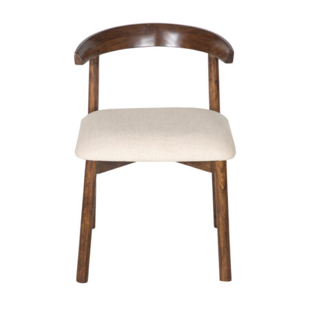 Round Back Acacia Wood Dining Chair