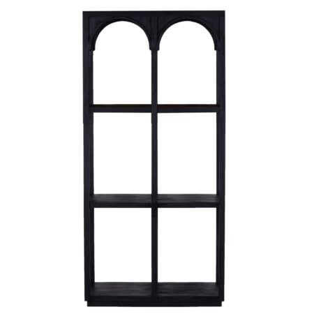 Roxy Mango Wood Black Bookcase