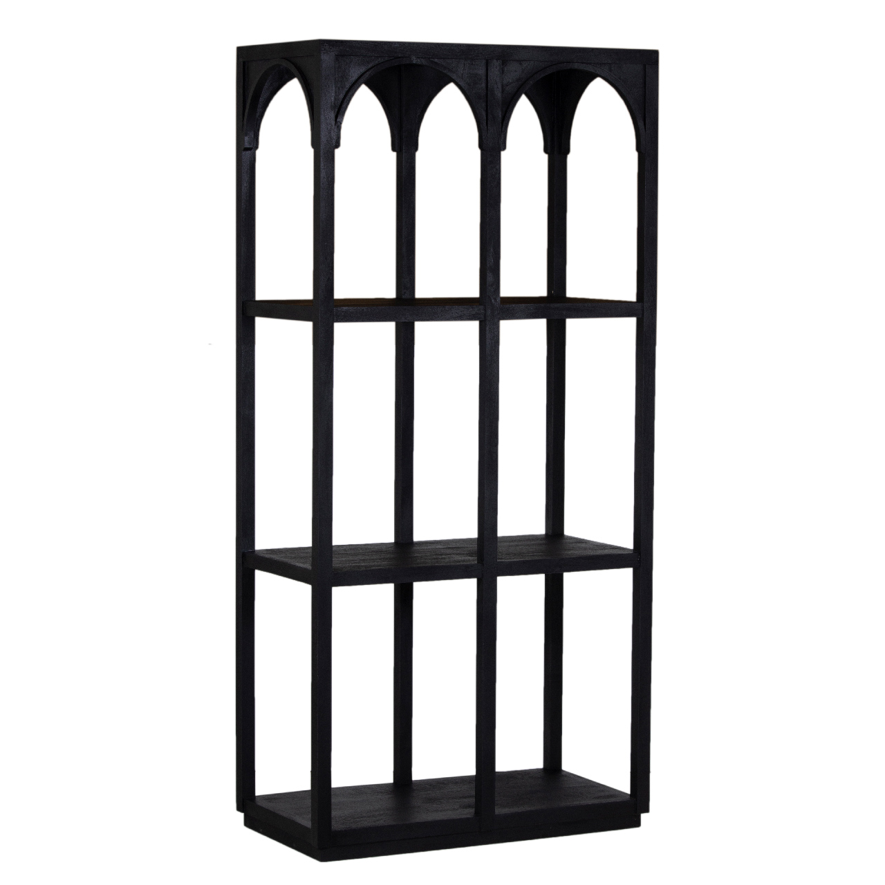 Roxy Mango Wood Black Bookcase