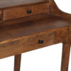 Rumford Writing Desk With 3 Drawers Mango Wood in Chestnut