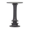 Sabel Mango Wood Black Marble Top Round Martini Table Large