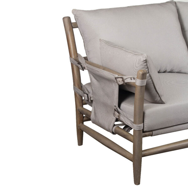 Safari Sofa Mango Wood With Sunbrella 2 Seater Sofa