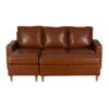 Santa Rosa Sofa Set of 3 Pieces in Brown Faux Leather