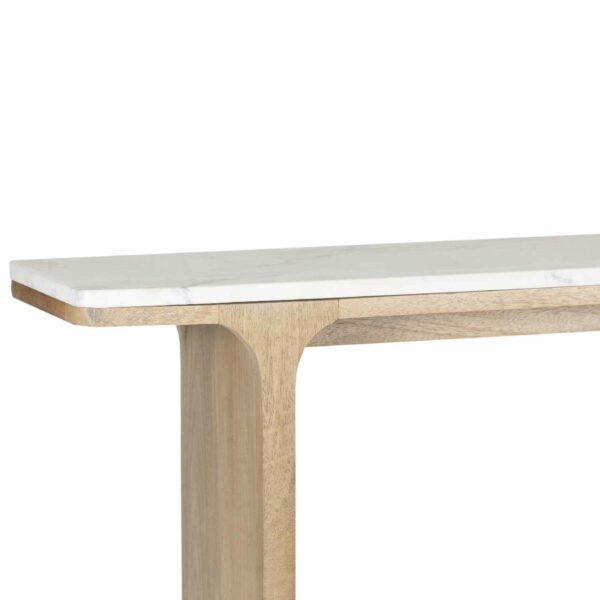 Santiago Mango Wood Marble Top Console Table