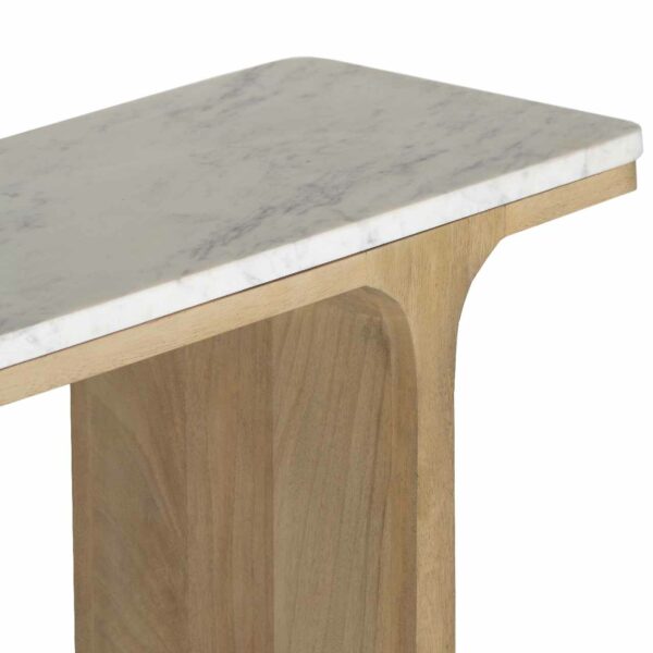 Santiago Mango Wood Marble Top Console Table