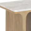 Santiago Mango Wood Marble Top Side Table