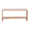 Shallow Acacia Wood Entryway Bench