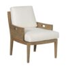 Shota Mango Wood Loft Fabric Arm Chair