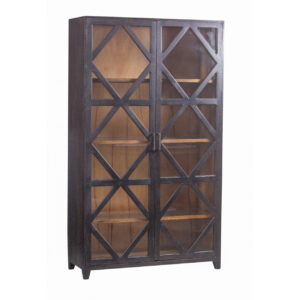 Sinatra Mango Wood Glass 2 Door Display Cabinet