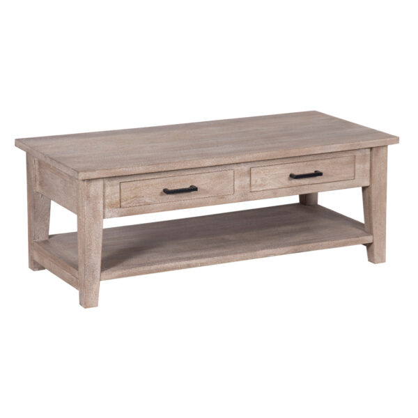 Skinney Mango Wood 2 Drawer Coffee Table