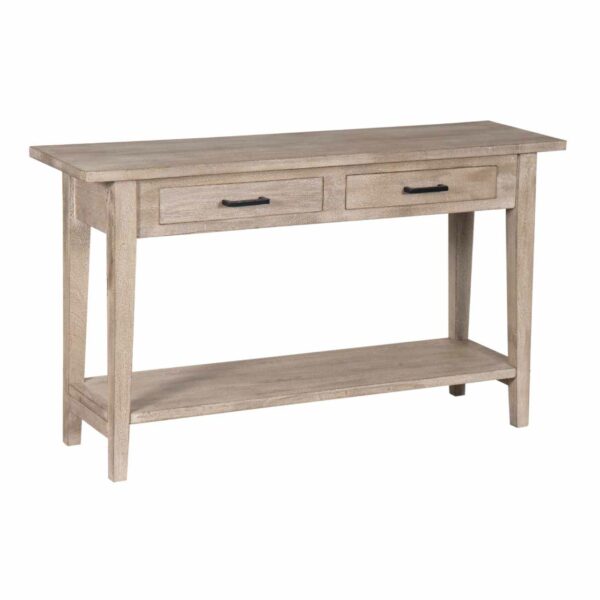 Skinney Mango Wood Console Table With 2 Drawers