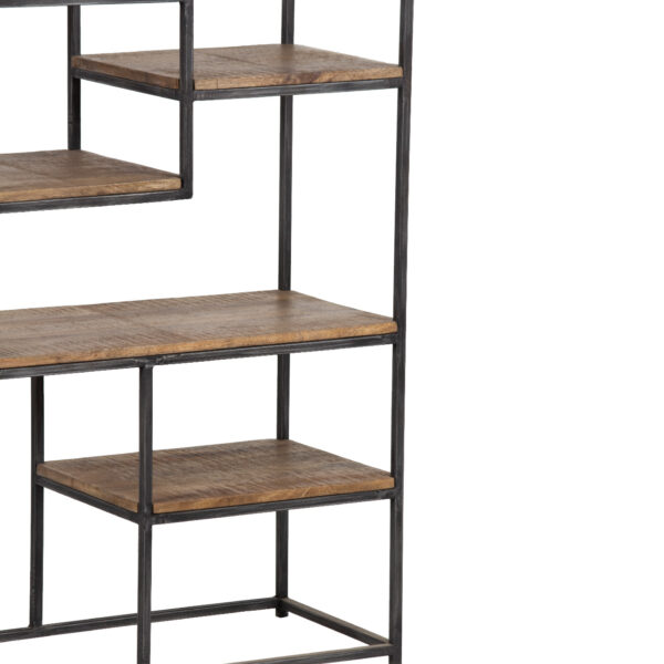 Soho Mango Rough Wood Metal Frame Bookshelf