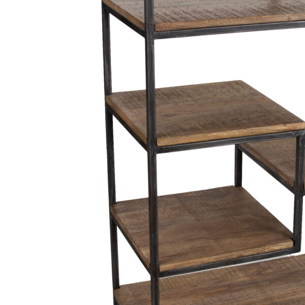 Soho Mango Rough Wood Metal Frame Bookshelf