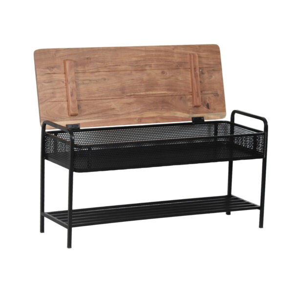 Soling Metal Storage Bench With Lift Top