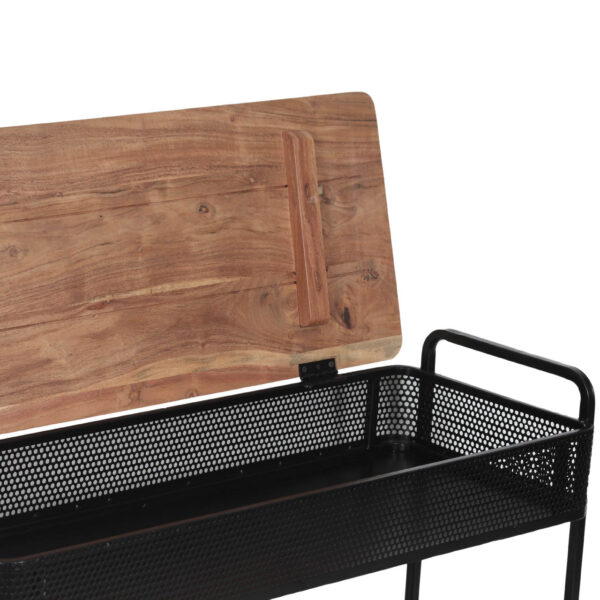 Soling Metal Storage Bench With Lift Top