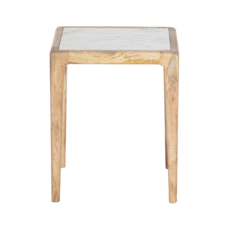 Standzor Mango Wood Marble Top Side Table