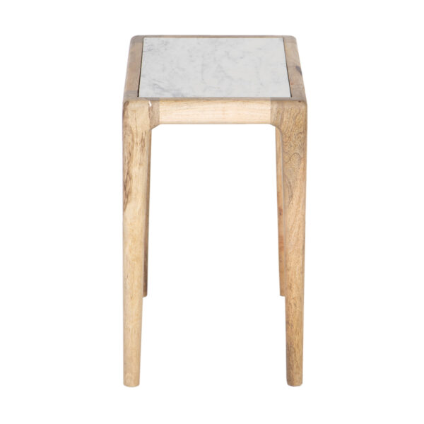 Standzor Mango Wood Marble Top Side Table