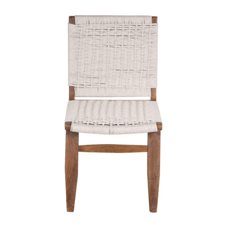 Surat Mango Wood Cotton Rope Dining Chair – Walnut