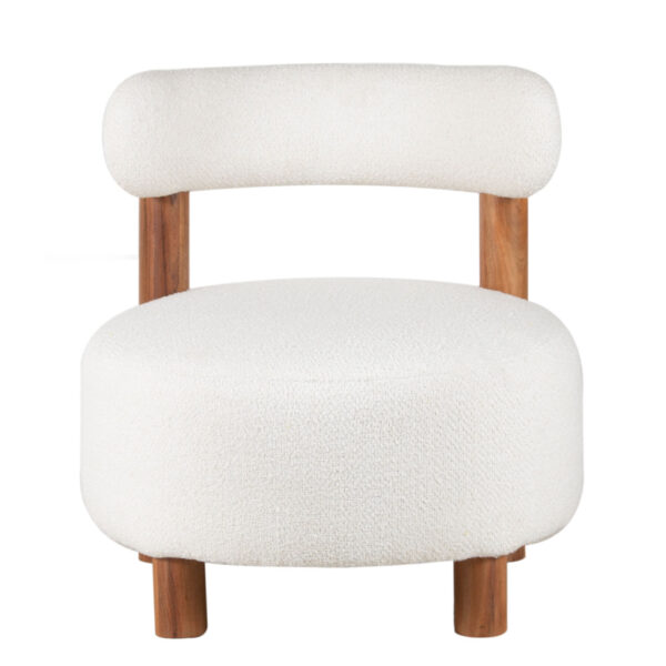 Tallie Fabric Acacia Wood Chair Small