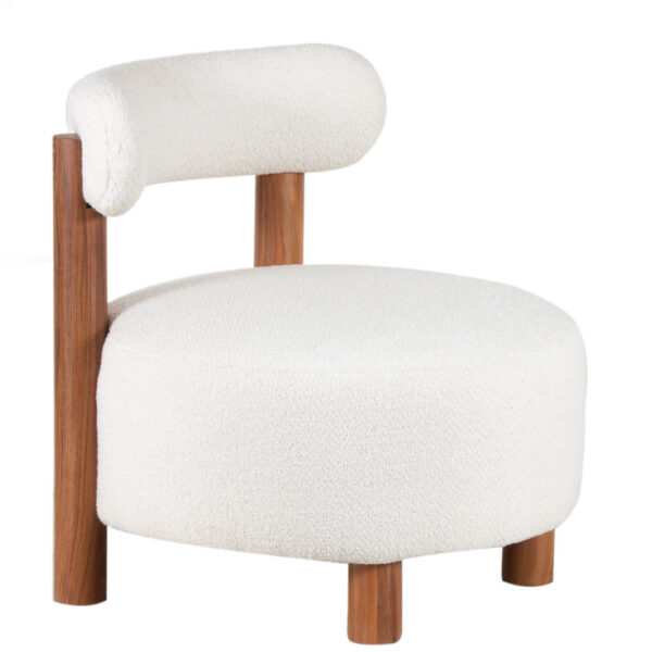 Tallie Fabric Acacia Wood Chair Small
