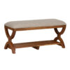 Teoman Acacia Wood Shoe Bench With Shelf