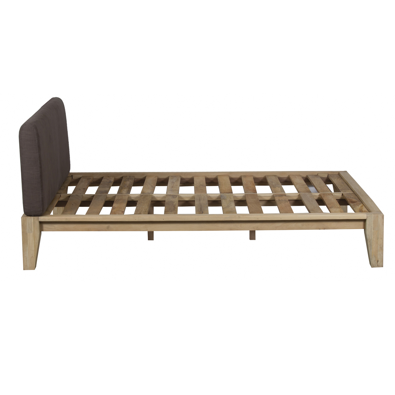 Kyoto Mango Wood Fabric Queen Bed