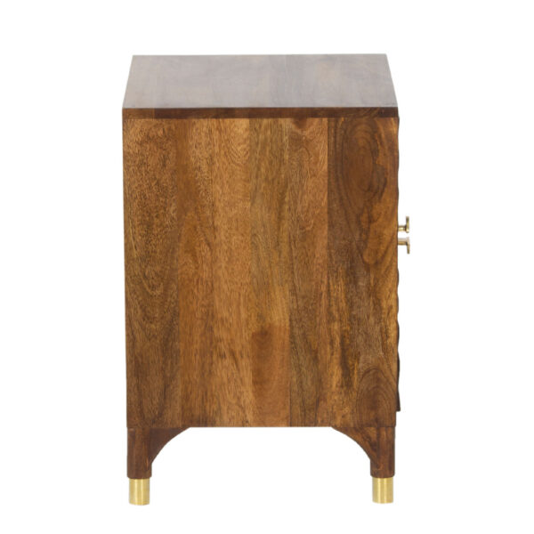 Tiara Mango Wood Bedside Table With 2 Drawer