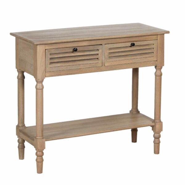 Tilford Mango Wood 2 Drawer Console Table With Shelf