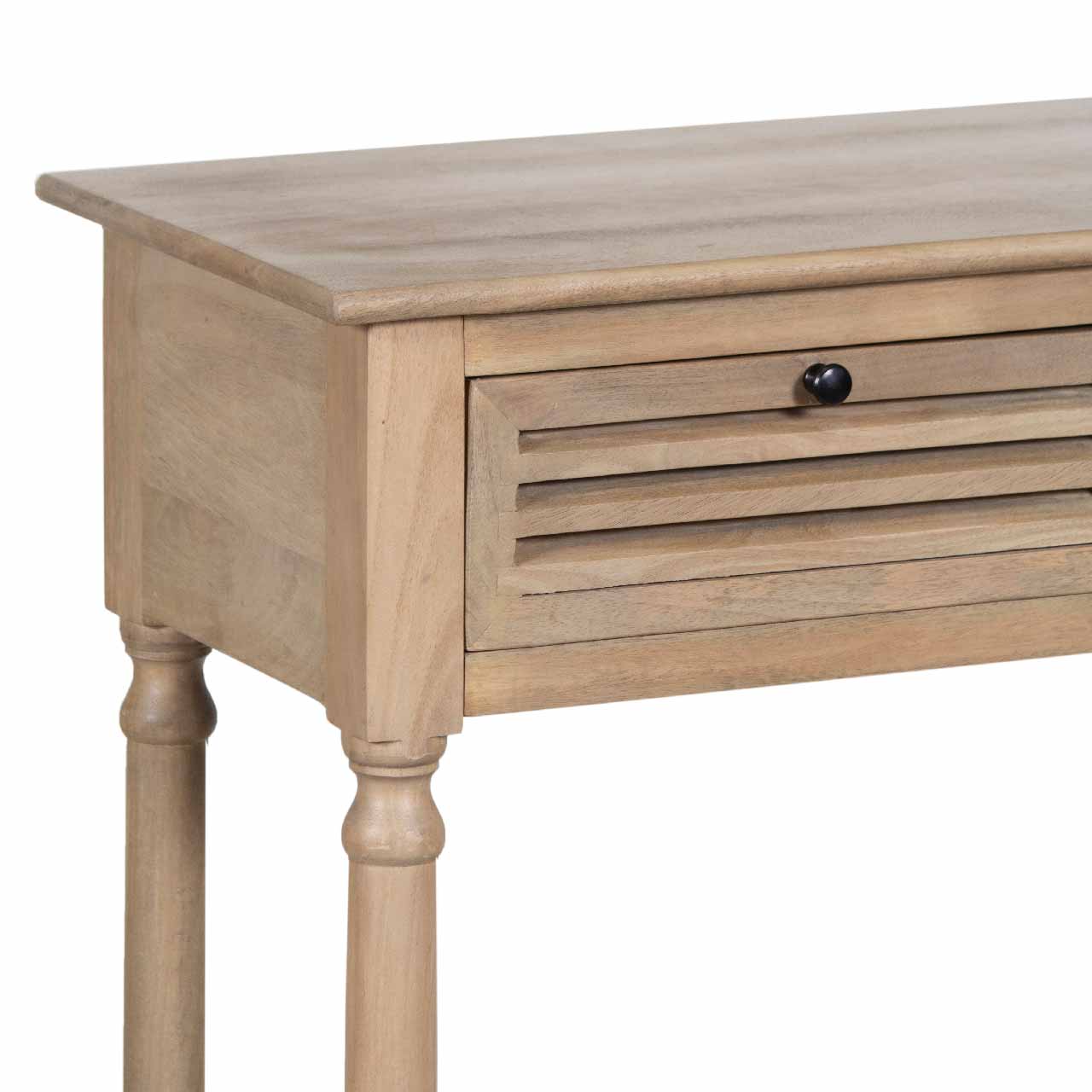 Tilford Mango Wood 2 Drawer Console Table With Shelf