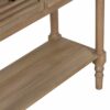 Tilford Mango Wood 2 Drawer Console Table With Shelf