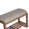 Umar Acacia Wood Upholstery Seat Slats Shelf Bench