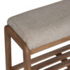 Umar Acacia Wood Upholstery Seat Slats Shelf Bench