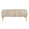 Villa Hair on Hide With Brass Legs Bench