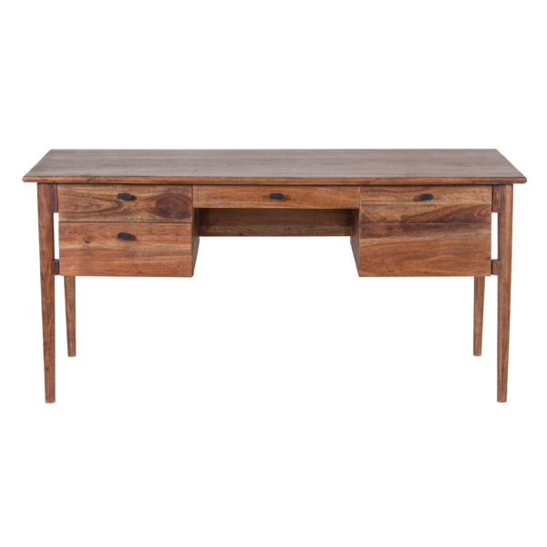 Yashika Acacia Wood Desk With Drawers