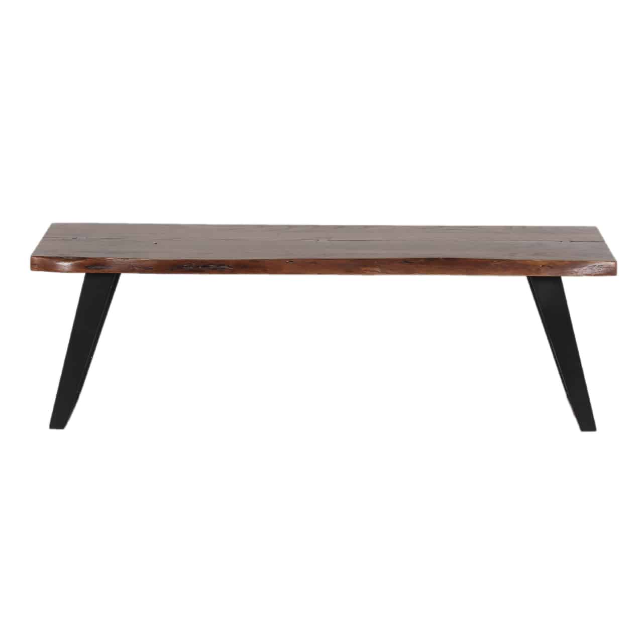 Yuki acacia wood live edge bench washed walnut